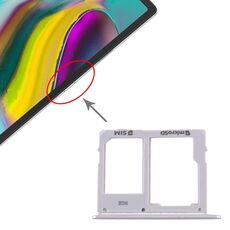 Vassoio per scheda SIM per Samsung Galaxy Tab S5e SM-T725 + vassoio per scheda Micro SD (argento)