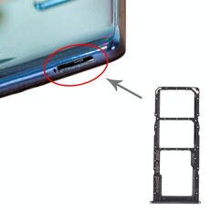 Per Samsung Galaxy A71 Vassoio per scheda SIM + Vassoio per scheda SIM + Vassoio per scheda Micro SD (Nero)