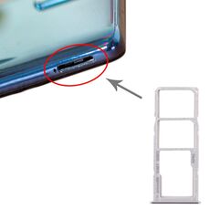 Per Samsung Galaxy A71 Vassoio per scheda SIM + Vassoio per scheda SIM + Vassoio per scheda Micro SD (Argento)