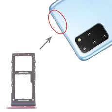 Per Samsung Galaxy S20+ / Galaxy S20 Ultra Vassoio scheda SIM + Vassoio scheda Micro SD (rosa)