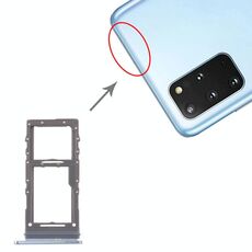 Vassoio per scheda SIM per Samsung Galaxy S20+ / Galaxy S20 Ultra + vassoio per scheda Micro SD (blu)