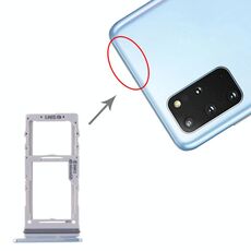 Per Samsung Galaxy S20+ / Galaxy S20 Ultra Vassoio scheda SIM + Vassoio scheda SIM / Vassoio scheda micro SD (Blu)