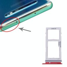 Per Samsung Galaxy S10+ / S10 / S10e Vassoio scheda SIM + Vassoio scheda Micro SD (rosso)