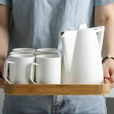 Personalità Set da tè retrò ceramica creativa, stile: set di acqua in porcellana bianca
