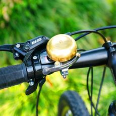 Campanello in ottone retrò per bicicletta Voce chiara (dorato)