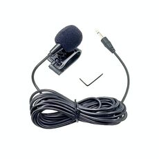 ZJ025MR Microfono mono da 3,5 mm con jack lavalier a clip per auto GPS / Bluetooth abilitato Audio DVD Microfono esterno, lunghezza cavo: 3 m