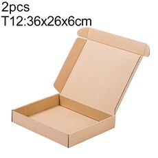 Scatola per imballaggio di scatole di spedizione in carta kraft da 2 pezzi, dimensioni: T12, 36x26x6 cm