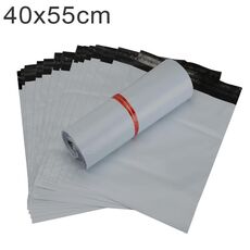 100 pezzi/rotolo di buste spesse per imballaggio, buste di plastica impermeabili, dimensioni: 40x55 cm (grigio scuro)