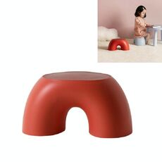 Sgabello rotondo semplice per bambini piccoli panca circolare per sgabello per scarpe (rosso)