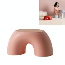 Sgabello rotondo semplice per bambini piccoli panca circolare per sgabello per scarpe (rosa)