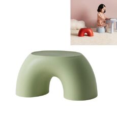 Sgabello rotondo semplice per bambini piccoli panca circolare per sgabello per scarpe (verde)