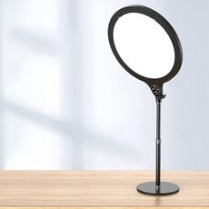Staffa per luce di riempimento di bellezza per desktop da 14,2 pollici e 36 cm per trasmissioni in diretta, stile: versione grande (nera)