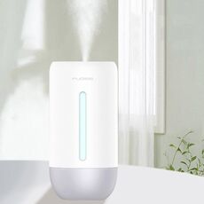 FUQINS Mini umidificatore d'aria USB Luce notturna colorata Diffusore per aromaterapia silenzioso per auto (bianco)