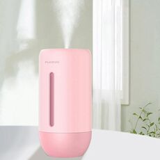 FUQINS Mini umidificatore d'aria USB Luce notturna colorata Diffusore per aromaterapia silenzioso per auto (rosa)