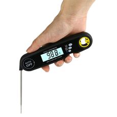 Sonda pieghevole Termometro per alimenti impermeabile Barbecue da cucina Misurazione rapida della temperatura Display digitale Termometro elettronico (nero)