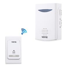 VOYE V006B Campanello senza fili con telecomando per musica domestica con 38 suoni di polifonia (bianco)