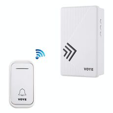 VOYE V022F Campanello senza fili con telecomando per musica domestica con 38 suoni di polifonia (bianco)