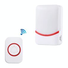 CMF1188 Campanello senza fili con telecomando per musica domestica con 38 suonerie e luci lampeggianti colorate + suonerie / suonerie / luci lampeggianti colorate 3 modalità (bianco)