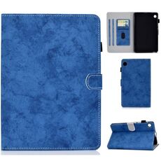 Per Huawei MatePad T8 Custodia protettiva in pelle per tablet PC con struttura in tessuto in marmo con staffa, slot per scheda, slot per penna e striscia antiscivolo