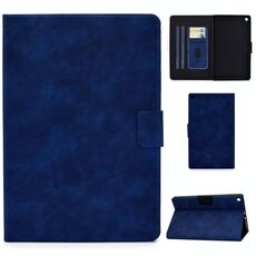 Per Kindle Fire HD8 2016/2017 Custodia in pelle a vibrazione orizzontale con struttura in pelle bovina con supporto e slot per schede e funzione di sospensione / sveglia