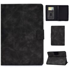 Per Kindle Paperwhite 4/3/2/1 Custodia in pelle con struttura in pelle bovina a ribaltamento orizzontale con supporto e slot per schede e funzione di sospensione / sveglia (grigio)