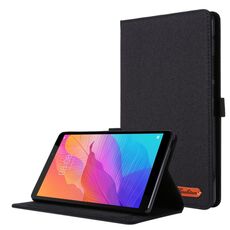 Per Huawei Matepad T 8 orizzontale Flip TPU + Cassa protettiva in pelle PU con slot e supporto per carte (nero)