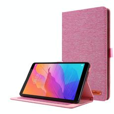 Per Huawei Matepad T 8 orizzontale flip TPU + tessuto custodia protettiva in pelle PU con slot e supporto per carte (rose rosse)