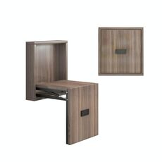 Sgabello per scarpe invisibile per corridoio poggiapiedi da casa pieghevole in legno semplice (noce)