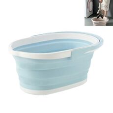 Secchio di pulizia della mop di rettangolo per il secchio della mop pieghevole della famiglia (blu)