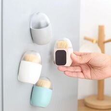 6 pezzi Soggiorno per uso domestico Forma d'uovo Forma di uovo Aspirazione a forma di stuzzicata Scatola frigo frigorifero Magnetite Titolo per stuzzicadenti Casuale Consegna di colore casuale