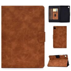 Per Huawei MatePad T8 Custodia in pelle a vibrazione orizzontale con struttura in pelle bovina con supporto, slot per schede e funzione di sospensione / sveglia