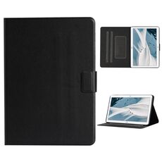 Per Huawei MediaPad T3 Custodia in pelle a vibrazione orizzontale in tinta unita con slot per schede e supporto (nero)