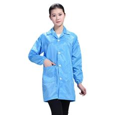 Electronic Factory Anti Static Blue Abbigliamento antipolvere Stripe Abbigliamento antipolvere, Taglia: L (Blu)