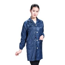 Electronic Factory Anti Static Blue Abbigliamento antipolvere Stripe Abbigliamento antipolvere, Taglia: XL (Blu navy)