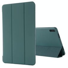 Per Huawei Matepad 10.4 GEBEI Custodia in pelle orizzontale antiurto antiurto con supporto a tre pieghevole (verde scuro)