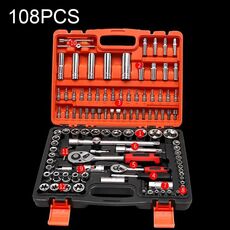 Kit di chiavi a cricchetto per cassetta degli attrezzi multifunzione per riparazioni auto 108 in 1