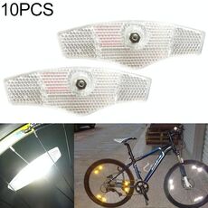 Riflessione dei raggi per mountain bike da 10 pezzi (bianco)