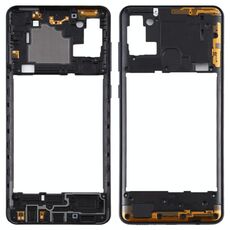 Per Samsung Galaxy A21s Cornice con cornice centrale (nera)