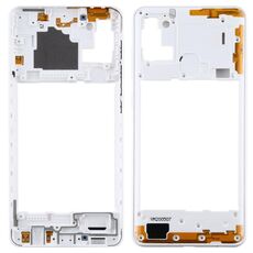 Per Samsung Galaxy A21s Cornice con cornice centrale (bianca)