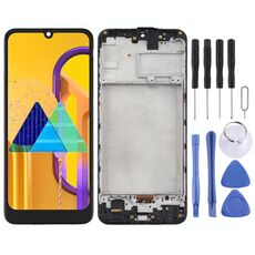 Schermo LCD TFT per Samsung Galaxy M30s Digitizer Assemblaggio completo con cornice (nero)