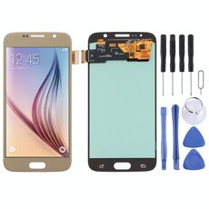 Schermo LCD OLED per Samsung Galaxy S6 con assemblaggio completo di digitalizzatore (oro)