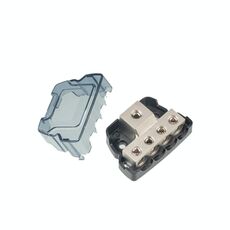4-way Audio Audio Stereo Amp Power / Ground Cable Splitter Block Distribution 4GA