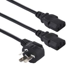 Cavo di alimentazione PC per computer a 3 pin da 10 A 250 V, lunghezza: 1,8 m, spina AU (nera)