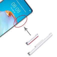 Pulsante di accensione e pulsante di controllo del volume per Huawei P40 (argento)