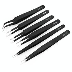 Set di pinzette antistatiche in acciaio inossidabile 6 in 1
