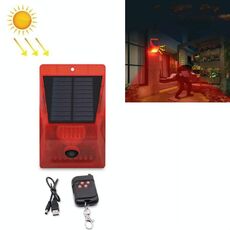 129dB Luce di allarme solare Induzione del corpo umano Telecomando Allarme Fattoria Antifurto Oggetto Drive Luce di allarme acustico e luminoso, Stile: N911C Inglese
