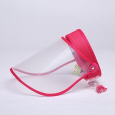 4 pezzi Anti-Saliva Splash Anti-Spitting Anti-Fog Anti-Oil Cappuccio protettivo Vuoto Top Hat Mask Visiera rimovibile (Rose Red)