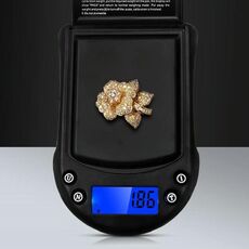 Bilancia tascabile di precisione Bilancia da palmo in oro argento Bilancia da tasca, specifica: 200 g / 0,01 g, Stile: senza batteria