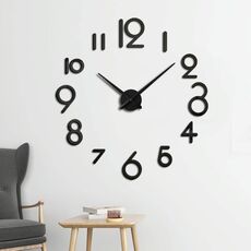 Orologio da parete digitale fai-da-te creativo orologio da parete digitale (nero)