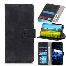 Per Alcatel 1SE 2020 Custodia in pelle a vibrazione orizzontale con struttura in coccodrillo con supporto, slot per schede e portafoglio (nero)